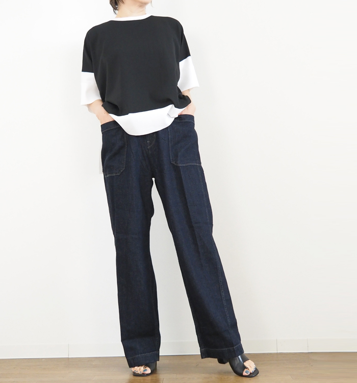 lelill レリル イージーデニムパンツ レディース