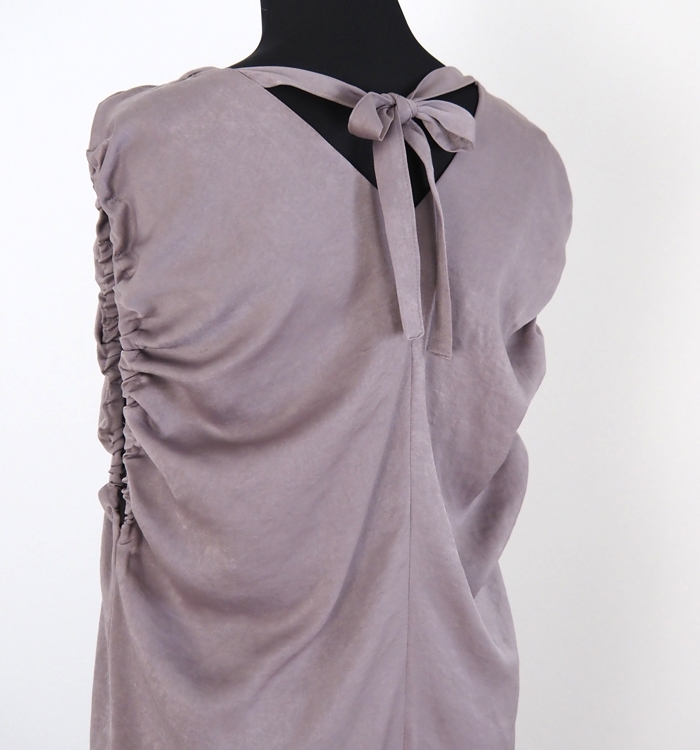 MIDIUMISOLID ミディウミソリッド ランダムシャーリングワンピース レディース