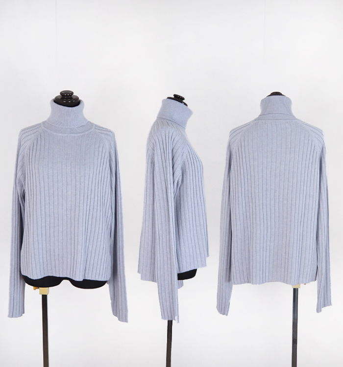 mizuiro ind ミズイロインド ニット プルオーバー ワイドリブ レディース