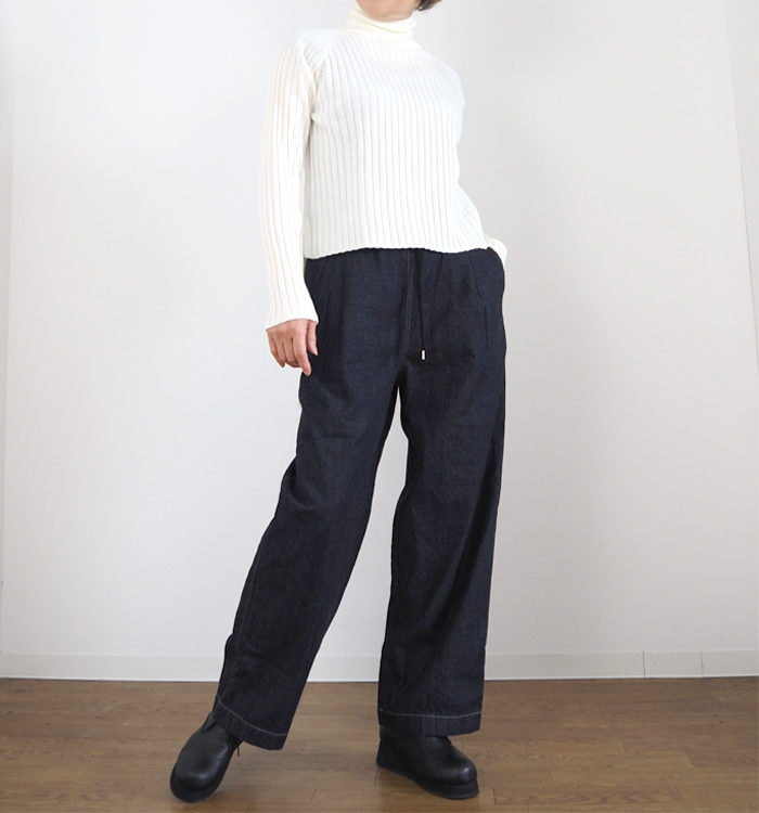 mizuiro ind ミズイロインド ニット プルオーバー ワイドリブ レディース