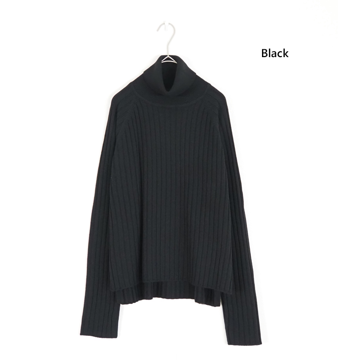 mizuiro ind ミズイロインド ニット プルオーバー ワイドリブ レディース