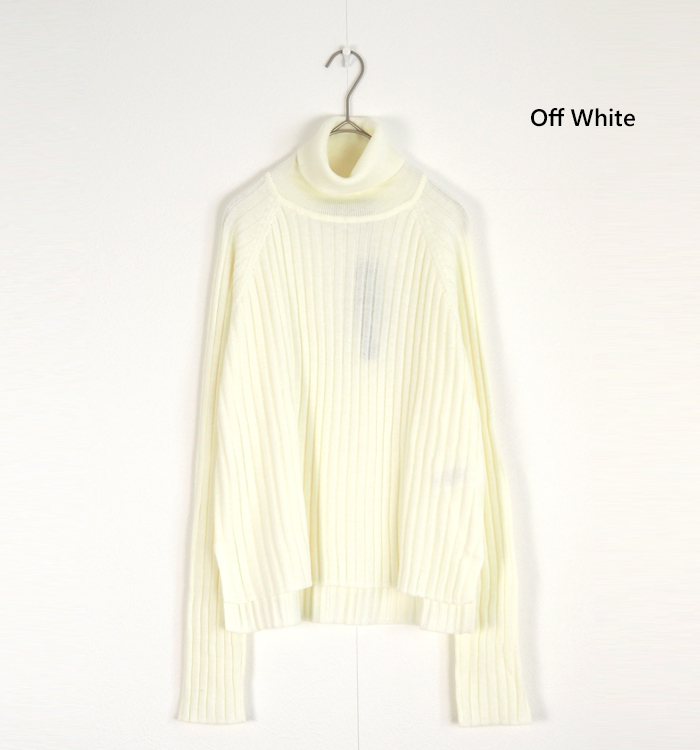 mizuiro ind ミズイロインド ニット プルオーバー ワイドリブ レディース