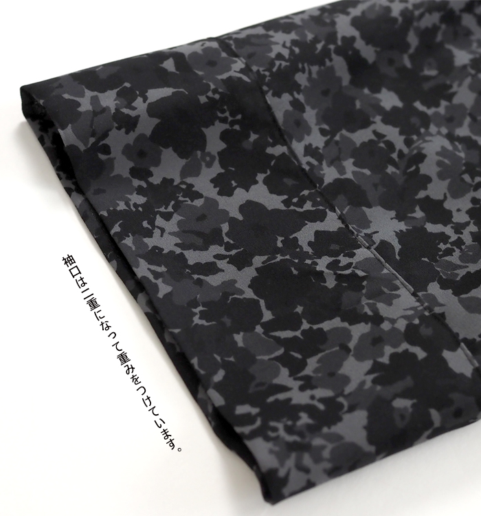 mizuiro ind ミズイロインド フラワープリント ワイドプルオーバー ブラック系