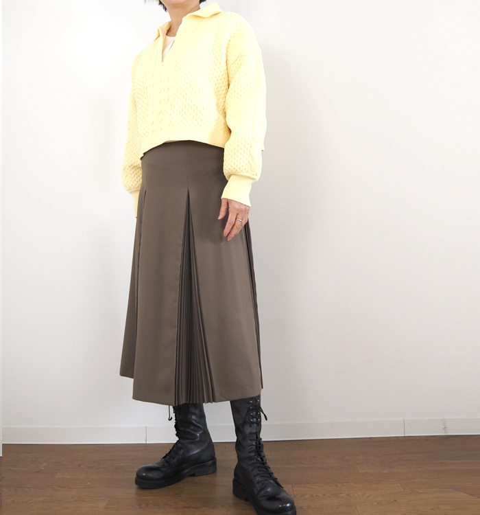 mizuiro ind ミズイロインド プリーツスカート レディース