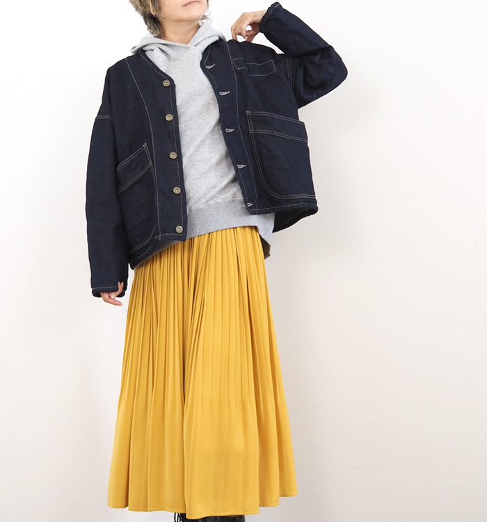 SYNANOGUES 53 シナノーグ Vネック デニムジャケット レディース