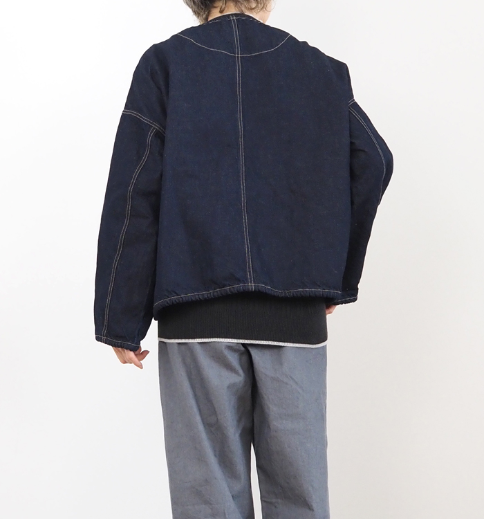 SYNANOGUES 53 シナノーグ Vネック デニムジャケット レディース