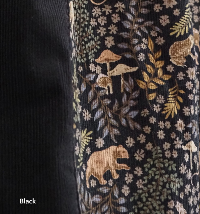 sosotto ソソット リバティプリント 細コールxリバティフェイクラップスカート 