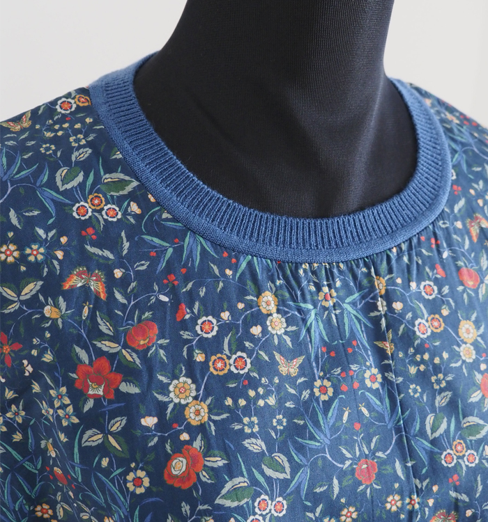 sosotto ソソット リバティプリント プルオーバーニット レディース