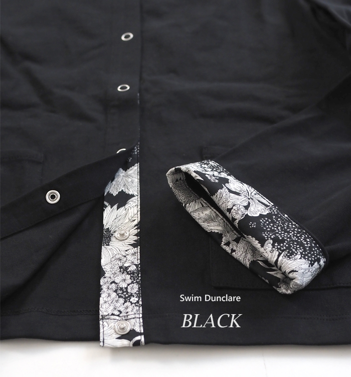 sosotto ソソット リバティプリント部分使い 21/2天竺クルーネックカーディガン