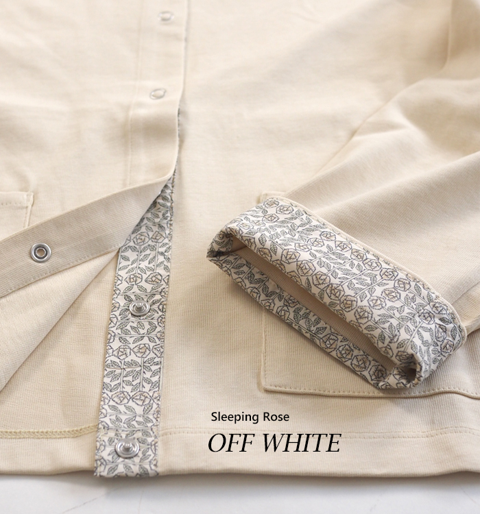 sosotto ソソット リバティプリント部分使い 21/2天竺クルーネックカーディガン