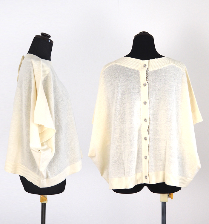 sosotto ソソット 綿麻 ニットベスト 春夏 2WAY リバティ前立て