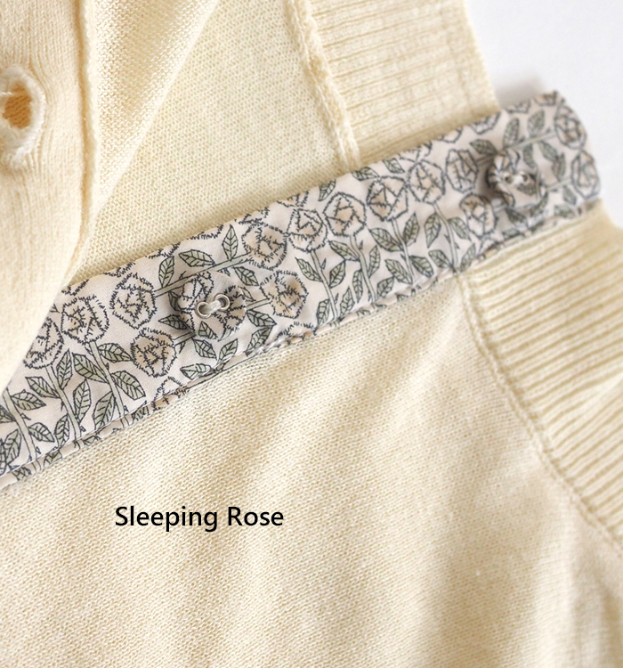 sosotto ソソット 綿麻 ニットベスト 春夏 2WAY リバティ前立て