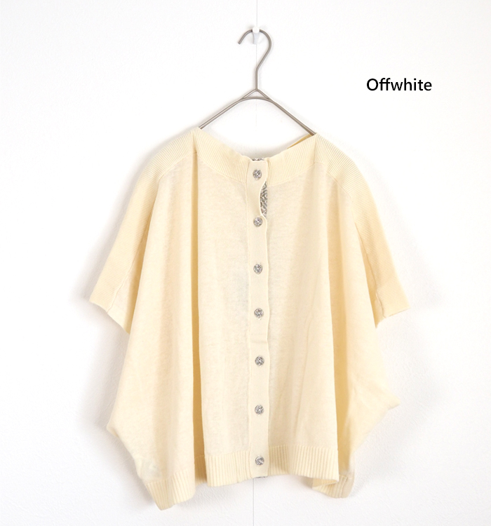 sosotto ソソット 綿麻 ニットベスト 春夏 2WAY リバティ前立て