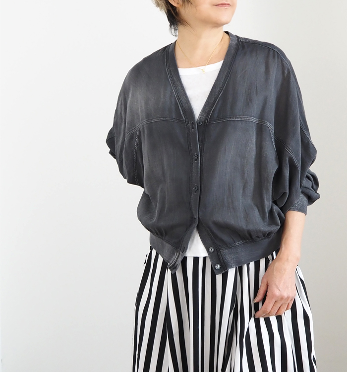 CYNICAL シニカル シアーデニム Vネックカーディガン