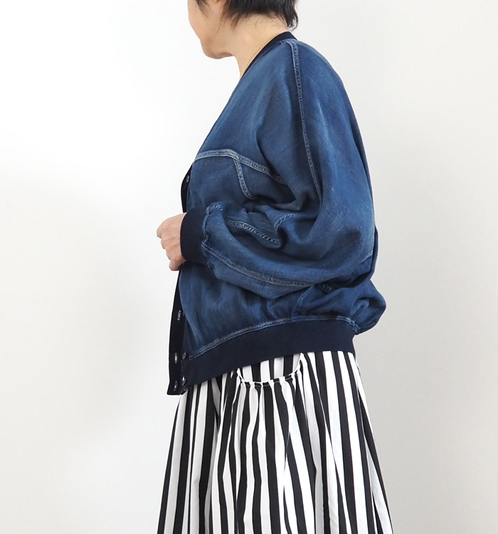 CYNICAL シニカル シアーデニム Vネックカーディガン