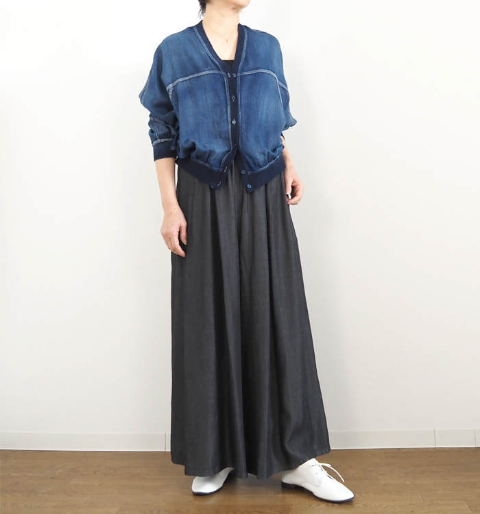 CYNICAL シニカル シアーデニム Vネックカーディガン