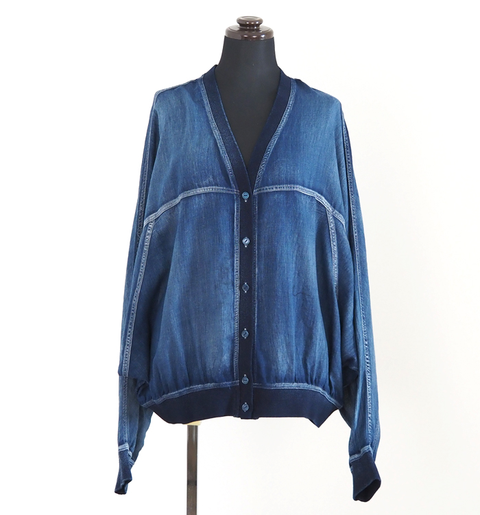 CYNICAL シニカル シアーデニム Vネックカーディガン