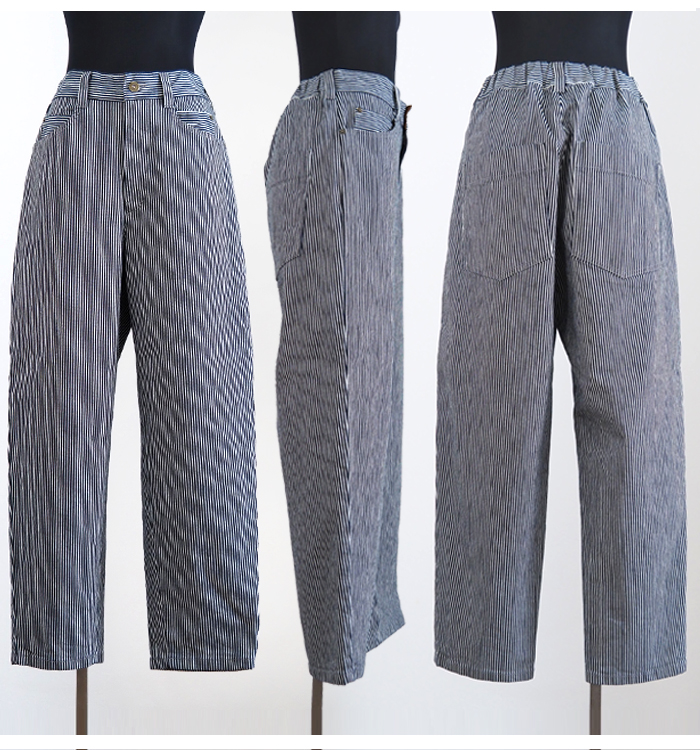 SYNANOGUES 53 シナノーグ ヒッコリーデニムパンツ レディース