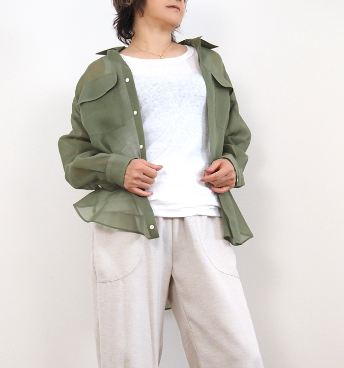 NARU factory ナルファクトリー ひねりタンクトップ ムラ糸リサイクル天竺
