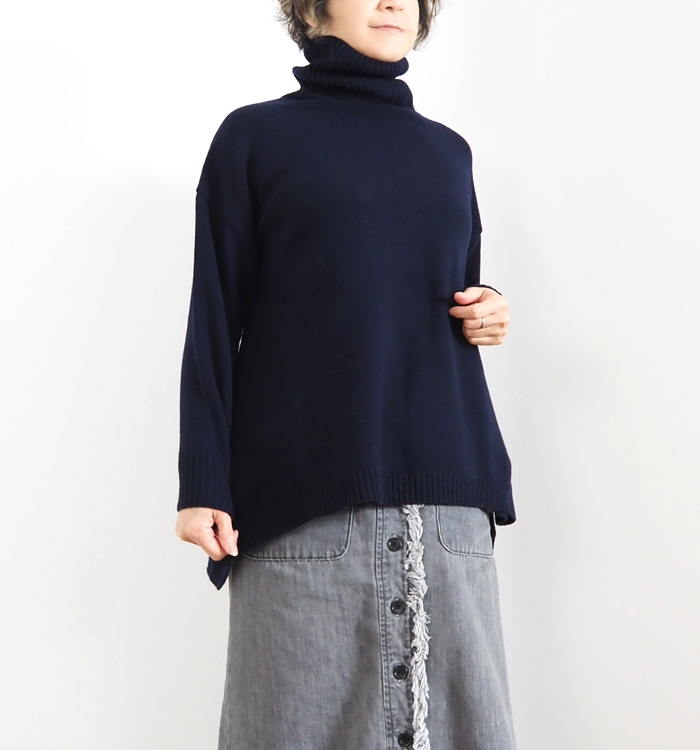 NARU ナルファクトリー タスマニアラム アラスカタートルニット レディース ウォッシャブル