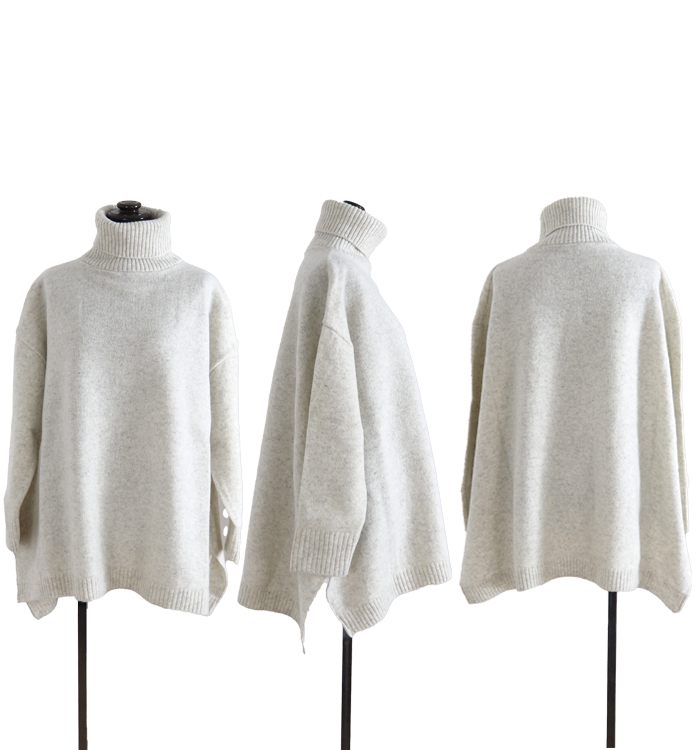 NARU ナルファクトリー タスマニアラム アラスカタートルニット レディース ウォッシャブル