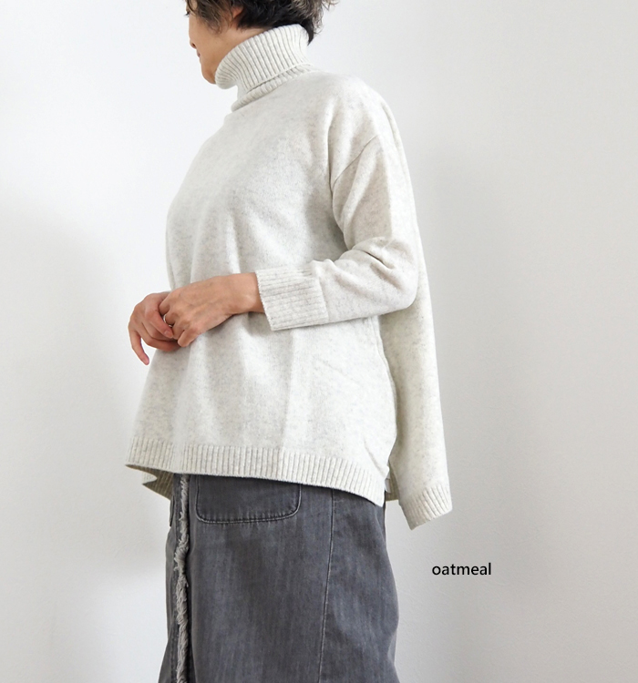 NARU ナルファクトリー タスマニアラム アラスカタートルニット レディース ウォッシャブル