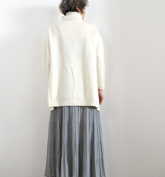 NARU ナルファクトリー タスマニアラム アラスカタートルニット レディース ウォッシャブル