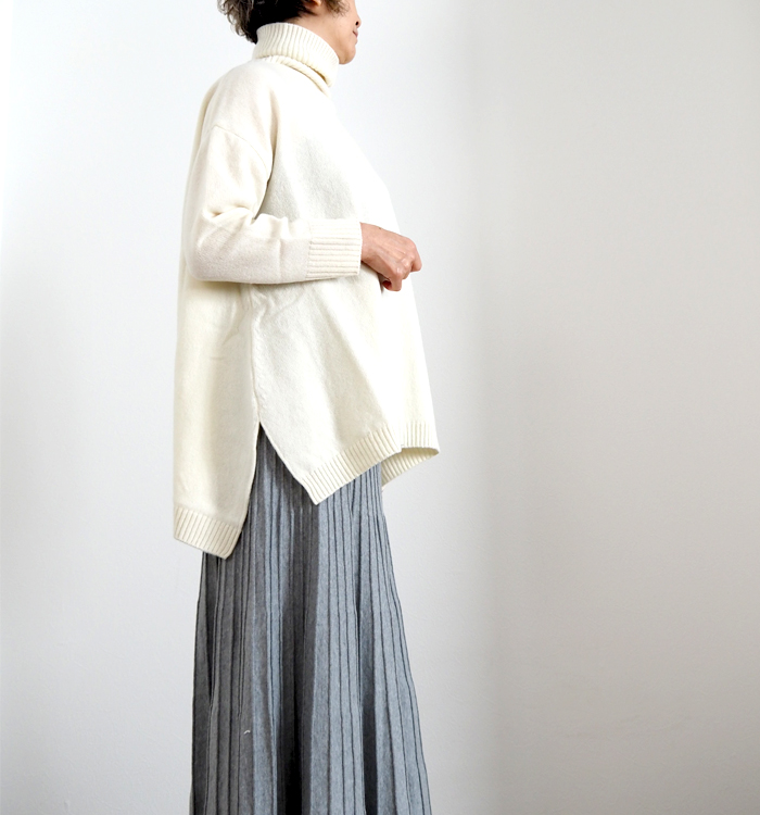 NARU ナルファクトリー タスマニアラム アラスカタートルニット レディース ウォッシャブル