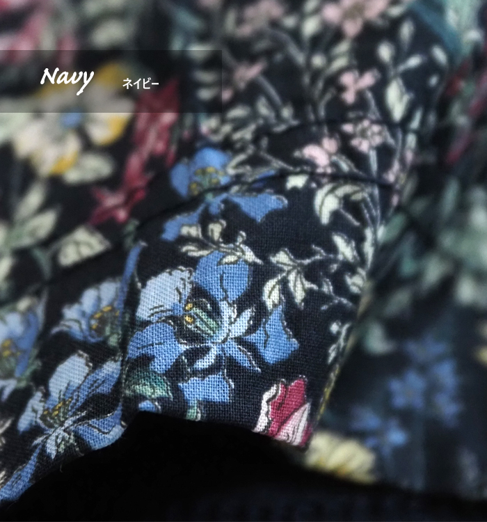 NARU factory ナルファクトリー プルオーバー半袖カットソー 花柄 ミナミシャツ レディース