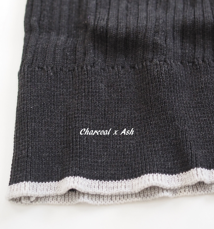 NARU factory ナルファクトリー ランダムリブニット バイカラーハイネック レディース