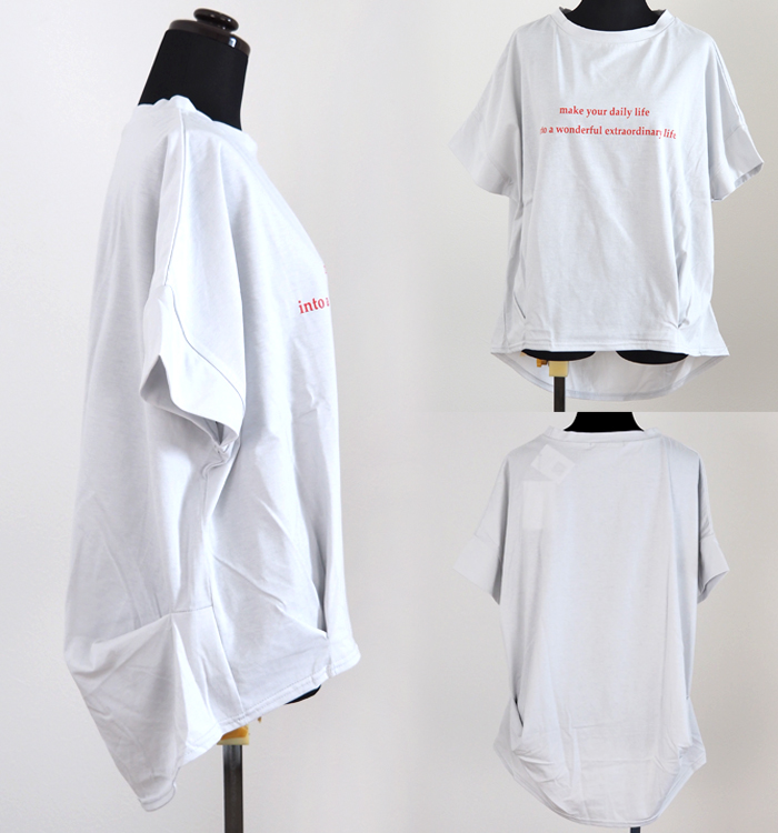 NARU factory ナルファクトリー サイロ天竺 半袖プリントTシャツ レディース