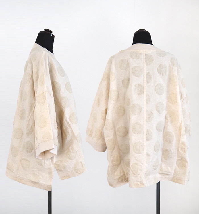 NARU ナルファクトリー 綿麻シーチング塩縮ワイドTシャツ