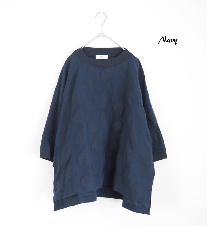 NARU ナルファクトリー 綿麻シーチング塩縮ワイドTシャツ