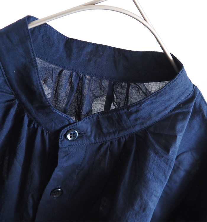 NARU ナルファクトリー 塩縮ランダムドットシャツ 綿ローン レディース 軽量 羽織り