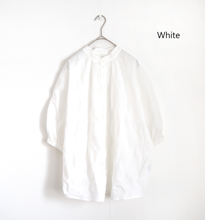 NARU ナルファクトリー 塩縮ランダムドットシャツ 綿ローン レディース 軽量 羽織り