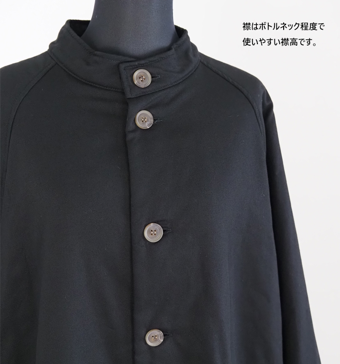 NARU factory ナルファクトリー ラグランパデットハーフコート コットンオックス レディース