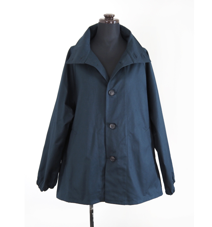 NARU factory ナルファクトリー 40/2コットンギャバ ショートトレンチコート レディース