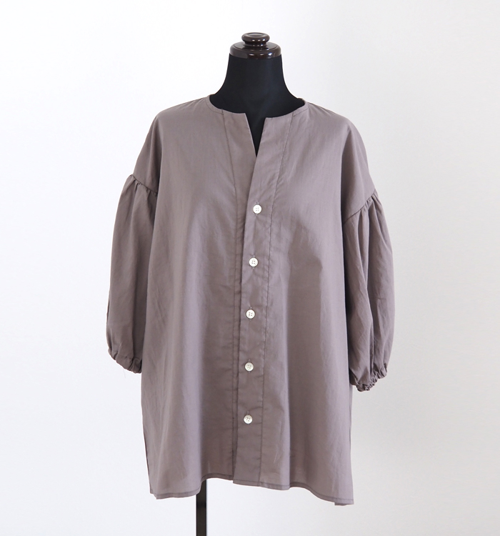 NARU ナルファクトリー ロングシャツ 綿ローンクリアワッシャー 薄手