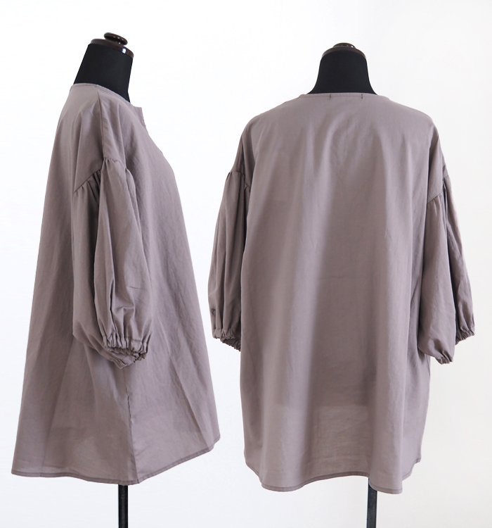 NARU ナルファクトリー ロングシャツ 綿ローンクリアワッシャー 薄手