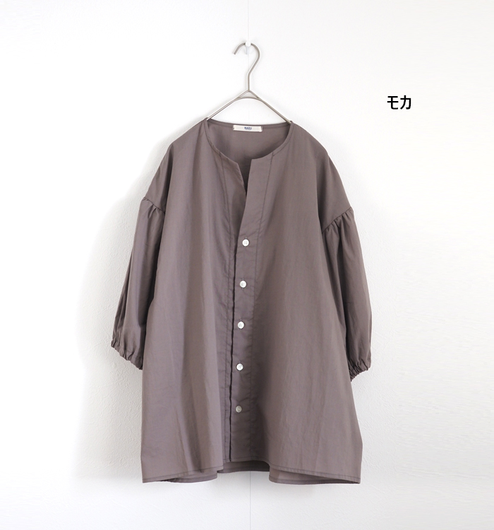 NARU ナルファクトリー ロングシャツ 綿ローンクリアワッシャー 薄手