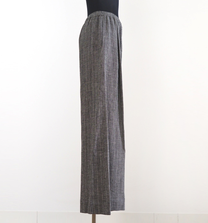 Squady スカディ ワイドパンツ コットンリネンガーゼ レディース