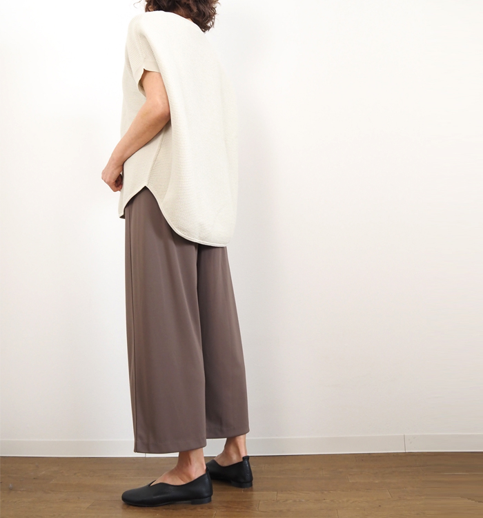 Squady スカディ ドライワッフルニット プルオーバー レディース