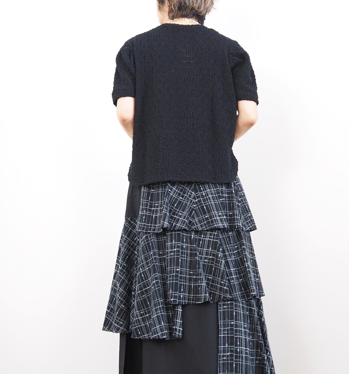 Squady スカディ レースTシャツ ラウンドネックプルオーバー レディース