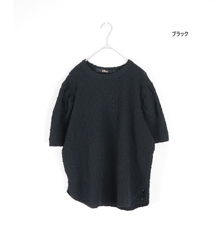 Squady スカディ レースTシャツ ラウンドネックプルオーバー レディース