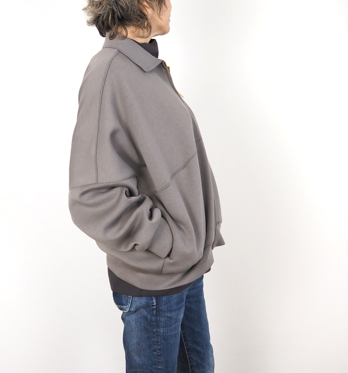 Squady スカディ オーバーサイズジップアップジャケット ダンボールニット レディース