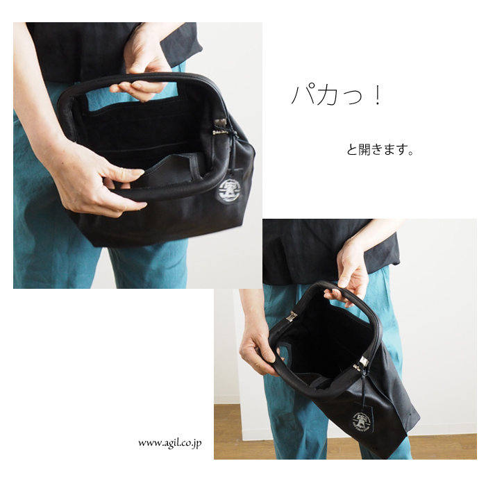 REN (レン) がまぐち2wayバッグ 本革 HALLIE ハリー レディース