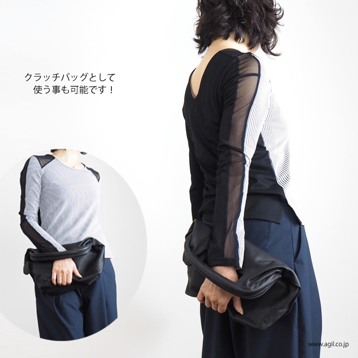 REN (レン) がまぐち2wayバッグ 本革 HALLIE ハリー レディース