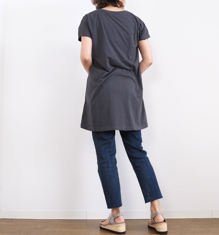 Boutique Ordinary ブティックオーディナリー 半袖ロングTシャツ ロゴ レディース