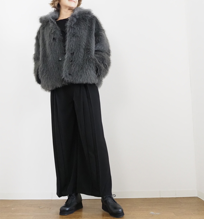Boutique Ordinary ブティックオーディナリー リバーシブル フェイクファー キルトジャケット