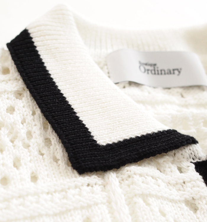 Boutique Ordinary ブティックオーディナリー レースニットシャツカーディガン